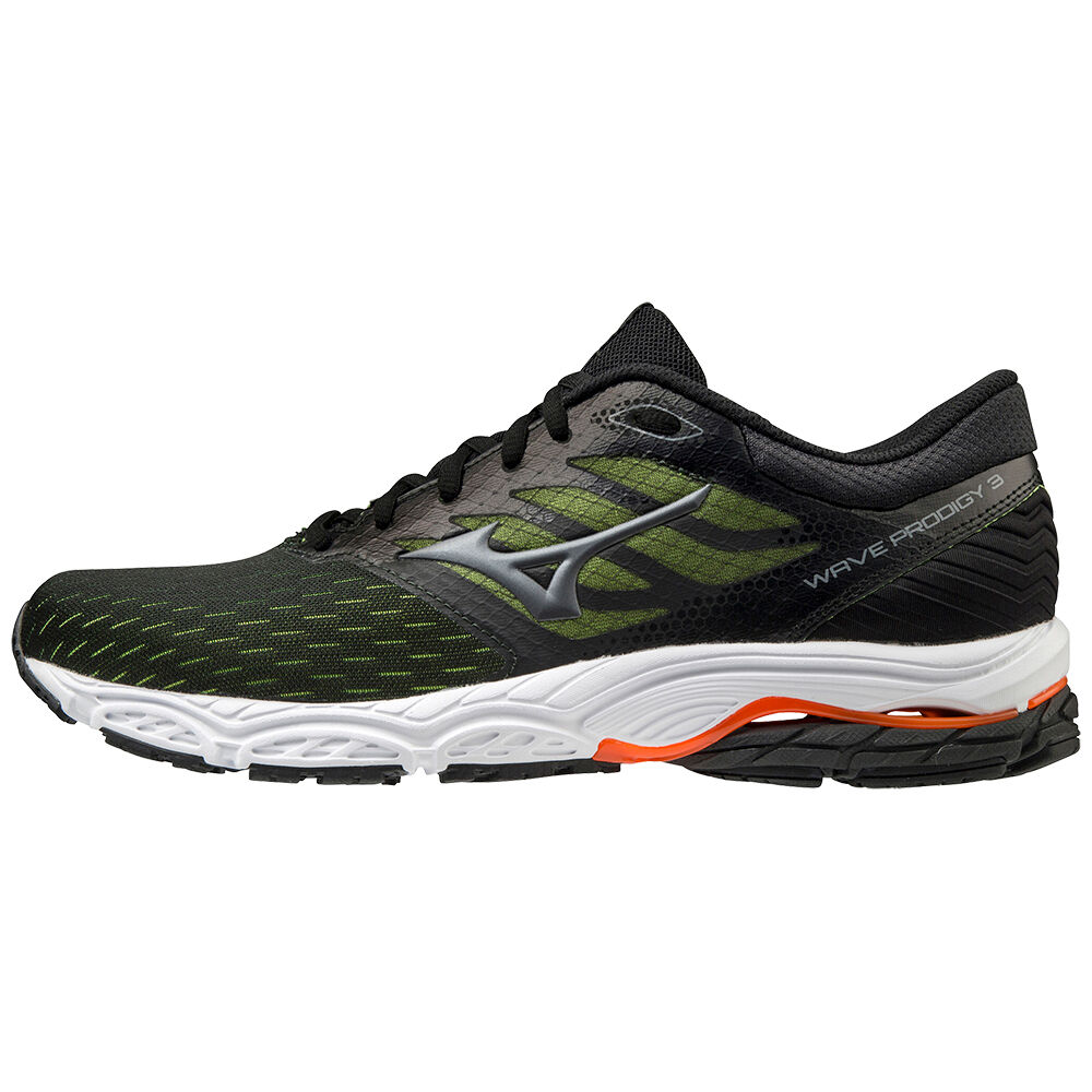 Zapatillas Running Mizuno Wave Prodigy 3 Hombre Negras/Gris/Naranjas Ofertas UIOQ-26971